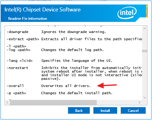 intel r chipset device software